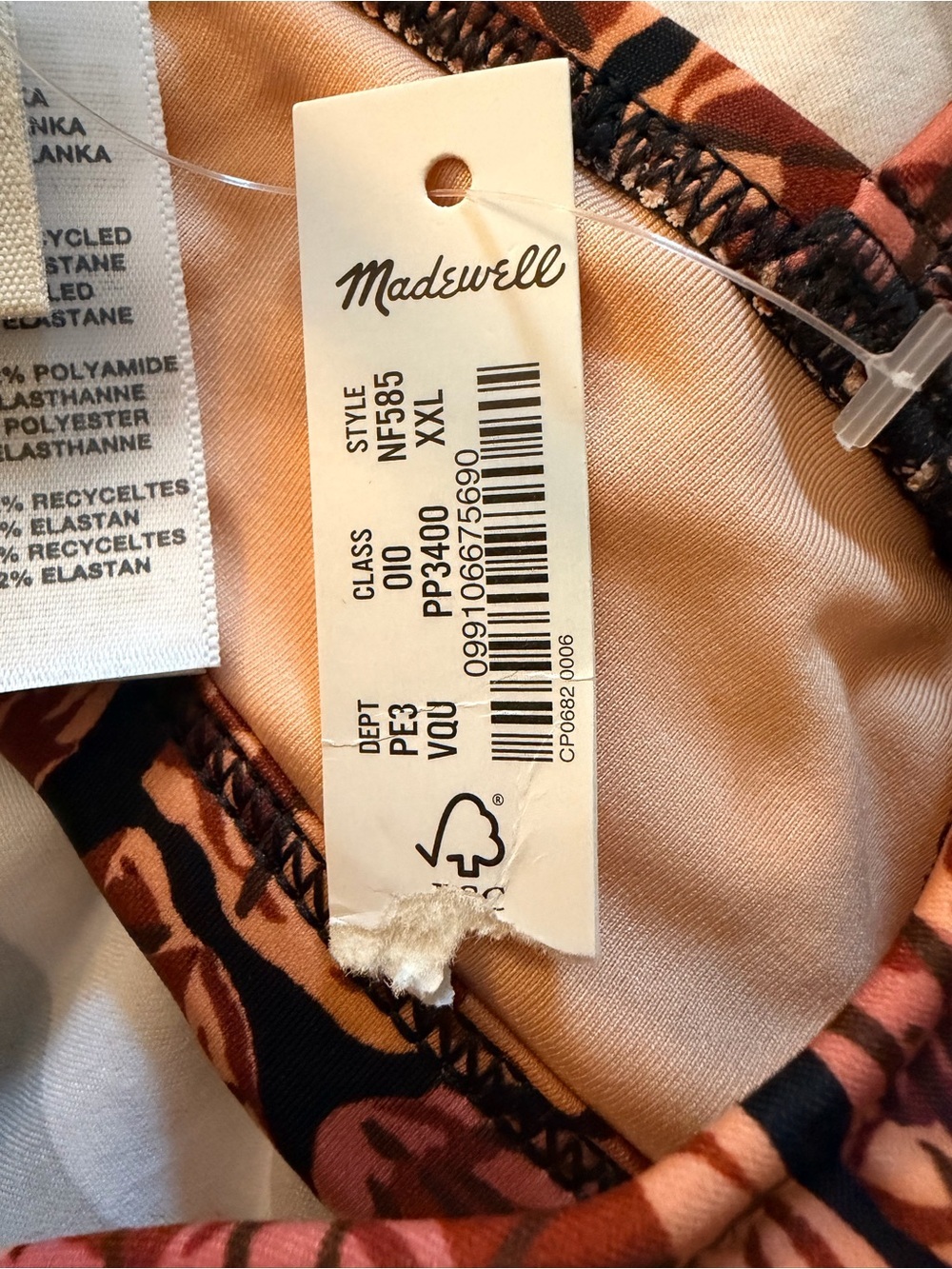 Madewell Bikini Set Second Wave Balconette Shell Print Womens XXL NWT - Picture 12 of 12